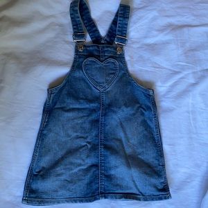H&M 3-4Y Denim Heart Overall skirt
